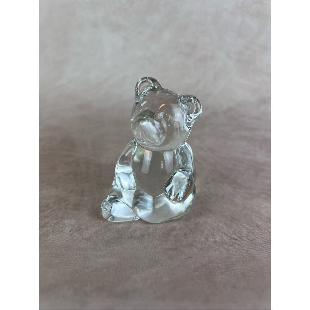 Vintage Princess House Crystal Bear Paperweight
